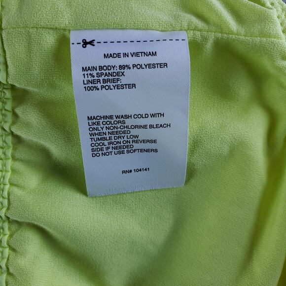 DSG Womens Size 2XL Mid Rise Running Shorts Lo Vis Yellow 3in Inseam Lined New - Picture 4 of 7